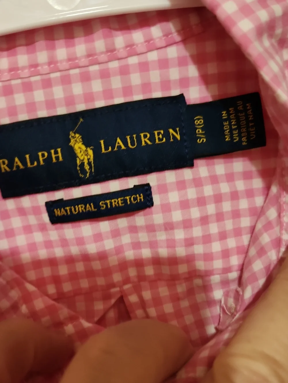 Ralph Lauren Pink Gingham Collared Shirt